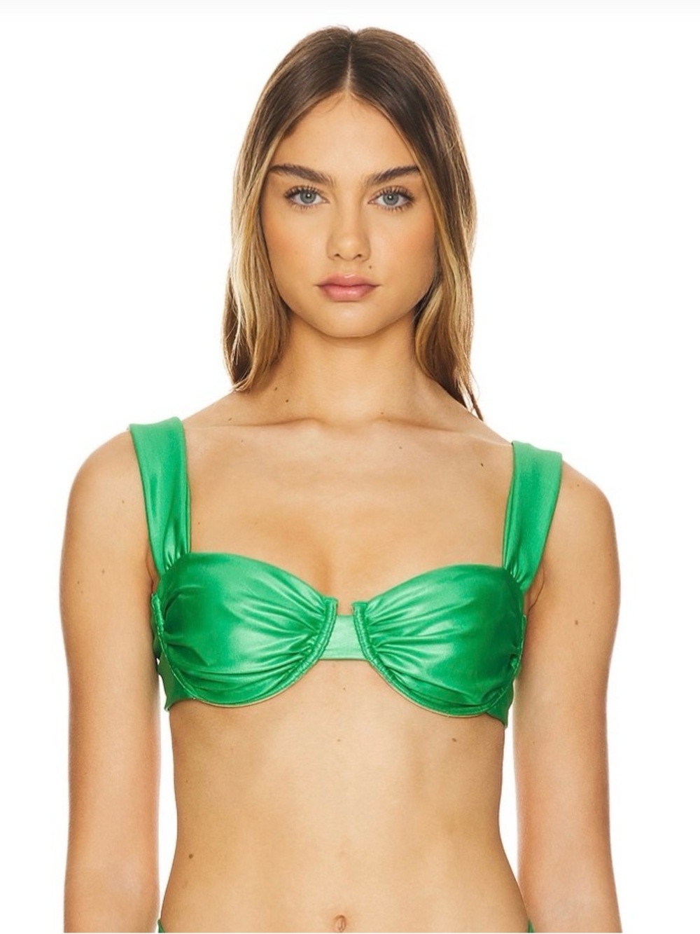 Montce Emerald Green Shimmer Bikini Top with Underwire